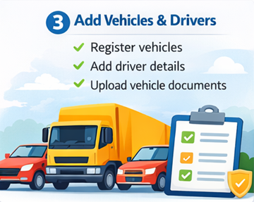 Ajout de véhicules et de chauffeurs avec capacité de chargement, espace de chargement et statut ADR dans ExusTrans